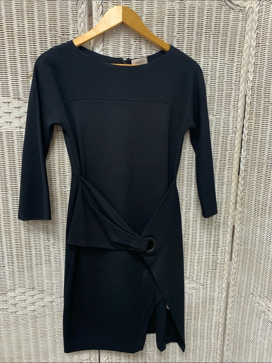 Armani collezioni Dresses & Skirts - Armani Collezioni Navy-Black Midi Dress with Twist Ring Detail